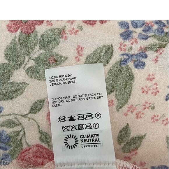 Reformation Laurent Wrap Mini Dress in Pink Esmee Floral Print NEW 0 $218 - Picture 6 of 8